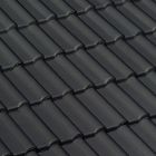 Tuile double romane beton brun - long. 42 cm x larg. 33 cm