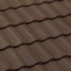 Tuile franche-comte terre cuite brun masse - long. 44 cm x larg. 26,5 cm