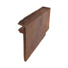 Rive a emboitement droite Renaissance terre cuite Amarante Glace - long. 32,4 cm x larg. 15,9 cm