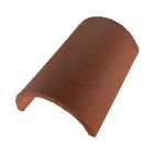 Faitiere demi-ronde universelle terre cuite Ocre Panache - long. 33 cm x larg. 25 cm