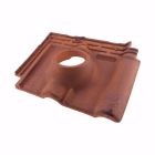 Tuile a douille diametre 100 Renaissance terre cuite Noir Graphite - long. 31,8 cm x larg. 42,1 cm