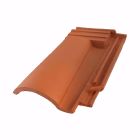 Sous-faitiere pureau entier Double Canal 12 terre cuite Rouge - long. 47,5 cm