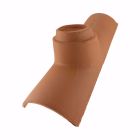 Tuile a douille diametre 100 Canal Languedocienne terre cuite Cathedrale - long. 48 cm x larg. 21,7 cm