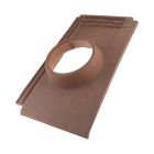 Tuile a douille diametre 150 universelle terre cuite Rouge - long. 49 cm x larg. 29,5 cm