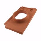 Tuile a douille diametre 100 La Gauloise terre cuite Noir Graphite - long. 41,7 cm x larg. 26,1 cm