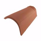 Demi-tuile a rabat droite Double Canal 12 terre cuite Vieux Midi