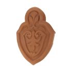 FRONTON ORNEMENTE LOSANGEE / TUILE A COTE BRUN RUSTIQUE ROUMAZIERES TBF