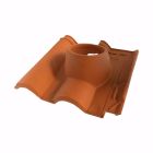 Tuile a douille diametre 150 Romane Reno terre cuite Rouge - long. 42,1 cm x larg. 48,5 cm