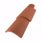 Demi-tuile Romane Azur terre cuite Castelviel - long. 54,1 cm x larg. 19,9 cm