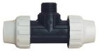 SOMATHERM FOR YOU - Raccord plastique Te - Tube PE diametre 20mm - M 1/2' au centre - Facile et rapide a connecter Special irrigation - ACS