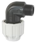 SOMATHERM FOR YOU - Raccord plastique coude - Tube PE diametre 20mm - Male 1/2' - Facile et rapide a connecter - ACS