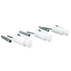 SOMATHERM FOR YOU - BFIXSSBLC - Jeu de 3 consoles blanc universel pour seche serviette