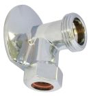 SOMATHERM FOR YOU - C509 - Applique murale depart male 20/27 - arrivee male avec ecrou collet battu 14-15/21 - rosace diam.55mm