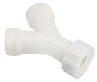 SOMATHERM FOR YOU - Raccord plastique en Y d'alimentation - Entree Ecrou tournant 20/27 - Sorties Double Male 20/27 - Pour 2 machines a laver