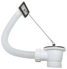 SOMATHERM FOR YOU - BB103 -Bonde a trop plein pour evier inox, perce en Ø50 - Evacuation 40/49