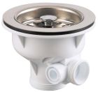 SOMATHERM FOR YOU - BB105 - Bonde a panier pour les eviers gres, inox, synthese Ø90mm - NF - Sortie 40/49