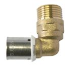 SOMATHERM FOR YOU - Coude male a sertir - Fiable, simple et rapide a poser - Male coude 15/21 - PER Ø16