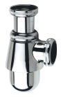 SOMATHERM FOR YOU - BB417 - Siphon de lavabo en laiton chrome - Arrivee ecrou 33/42, sortie ecrou 33/42 avec joint americain pour tube de 32 - Hauteur reglable de 100 a 150 mm