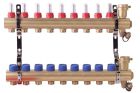 SOMATHERM FOR YOU - Ensemble complet de 2 collecteurs laiton brut debitmetres integres pour Plancher Chauffant - 9 departs - Corps en laiton brut pour une meilleure durabilite - Meilleur rapport qualite/prix - Supports fixation fournis - Livre pre-monte