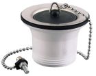 SOMATHERM FOR YOU - BB101 - Bonde bouchon pour evier inox, perce en Ø50 - Evacuation 40/49