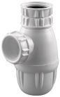 SOMATHERM FOR YOU - BB418 - Siphon de lavabo reglable NF - plastique blanc - Reglable en hauteur de 132 a 188 mm - Arrivee 33/42 - sortie 33/42 avec joint americain pour tube de 32