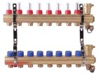 SOMATHERM FOR YOU - Ensemble complet de 2 collecteurs laiton brut debitmetres integres pour Plancher Chauffant - 8 departs - Corps en laiton brut pour une meilleure durabilite - Meilleur rapport qualite/prix - Supports fixation fournis - Livre pre-monte