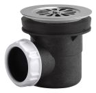 SOMATHERM FOR YOU - P200 - Bonde douche NF Ø60 Sortie Horizontale - Bonde plastique. Ø 60mm - pour receveur gres, acier ou acrylique - sortie a coller Ø40 ou a visser 40/49 - grille inox.