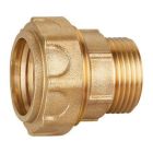 SOMATHERM FOR YOU - Raccord laiton droit a Serrage Exterieur - La fiablilite optimale pour un raccordement ultra-rapide - Tube PE diametre 25mm - M 3/4' - Economique et fiable - ACS