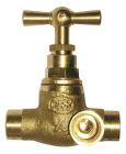 SOMATHERM FOR YOU - Robinet d'arret a potence a purge - Fiable et resistant - A souder pour tube cuivre 14mm - Corps en laiton - ACS
