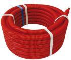 SOMATHERM FOR YOU - Couronne de 25m de Tube PER Ø20 gaine rouge - Mise en œuvre simple et rapide - Pour une installation de reseaux d'eau potable et chauffage dans l'habitat - Ideal pour le passage de cloison ou noye dans la chape