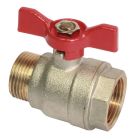 SOMATHERM FOR YOU - Vanne a sphere - Male / Femelle 12/17 - Manette papillon - Debit d'eau optimal avec le passage integral - Etancheite renforcee et maintenance facilite par la double securite, joint torique et presse-etoupe