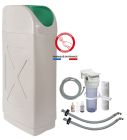AQUAWATER - Adoucisseur d'eau a usage domestique - Modele vanne volumetrique electronique - Modele 20L (Convient pour 3 a 4 personnes) - Mise en service offerte + kit complet installation