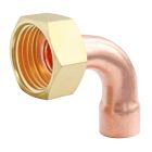 SOMATHERM FOR YOU - Raccord cuivre coude a souder sur tube cuivre Ø14 - Ecrou tournant 15/21 - Sachet de 2 pieces