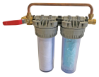Aquawater - 106358 - Duplex New Generation - station double filtre anti tartre anti corrosion 12 mois - facilite de raccordement nouvelle generation sans outil - duree des cartouches : 12 mois