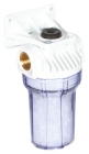 AQUAWATER - Mini-filtre anti-calcaire pour chauffe-eau - Pour une protection optimale et efficace du chauffe-eau - Filtration par polyphosphate - Compact a montage polyvalent droit ou equerre - FF-3/4' -