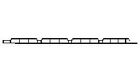 Planchette PVC 250mm pré˗percée ( 4ml/m²) longueur 6 ml blanc signalisation 3