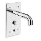 lavabo quiktronik mural eau chaude et froide alim. batterie chrome