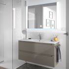 Meuble MONTERREY 1000 2 tiroirs métalliques TAUPE BRILLANT 997 x 540 x 450 mm