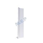 Angle Intérieur 135° / Bandeau Haut. 200 mm + 90 mm RIVEPRO Blanc
