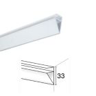 Profilé fixation hung PVC 33 mm lg 2.00 m