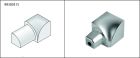 PROFILE DE CARRELAGE DURONDELL DRAE 80YI 2 ANGLES INTERIEUR 1/4 ROND FERME ALU ARGENT  8MM - DURONDELL DRAE