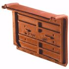 Rive universelle terre cuite Vieilli nuance sur fond rouge - long. 45,5 cm x larg. 26 cm