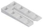 CALE DE DISTANCE BLANCHE AVEC OUVERTURE - 76 X 38 X 10 MM Plastique - P/1