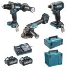 Ensemble de 3 machines 40 V max Li-Ion 4 Ah XGT (DF001G + GA005G + TD001G)
