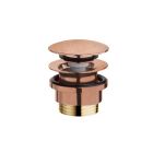 BONDE LAVABO Up Down LAITON NF OR ROSE BROSSE 5-55 mm PVD