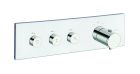 facade thermo up horizontale thermostatique 3 sorties chrome triverde