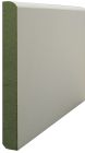 Plinthe bord arrondi prépeinte MDF hydro blanc - Long. 2440 mm x larg. 68 mm x ep. 9 mm
