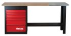 ETABLI 6 TIROIRS LONGUEUR 2M + PLAQUE INOX