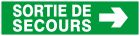 SIGNALISATION EXTERIEURE ET INTERIEURE - SORTIE DE SECOURS FLECHE A DROITE l 330 L 120mm