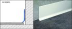 Plinthe aluminuim anodisé argent plate SL 8051 - long. 2500 mm x larg. 5 mm x ep. 80 mm